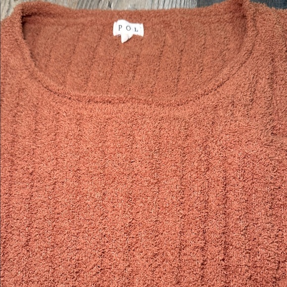 POL Rust Ribbed Crew Neck Sweater - Picture 4 of 6
